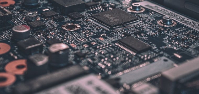 Close-up of a circuit board representing the technology stack